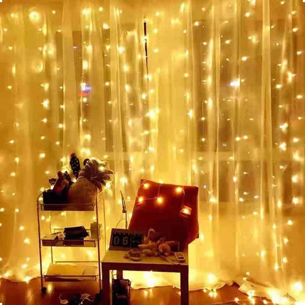 Christmas Lights Curtain Garland Merry Christmas Decor for Home 2025 Xmas Ornament Navidad Gifts Fairy Lights Festoon New Year