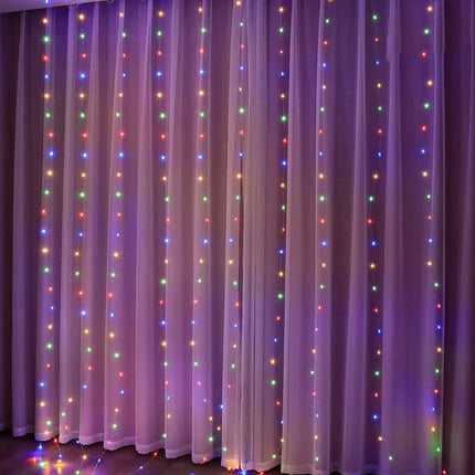 Christmas Lights Curtain Garland Merry Christmas Decor for Home 2025 Xmas Ornament Navidad Gifts Fairy Lights Festoon New Year