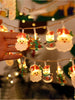 Christmas Lights String Santa Claus Snowman Battery-operated Garland LED Christmas Decorative Light Party New Year's Decor