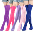 Christmas Stockings Over Knee Long High Socks Women Halloween Striped Stockings Dance Cosplay Performance Solid Colors Leggings