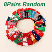 Random 6/8/10 pairs of Christmas stockings, Santa Claus gift, snowman, reindeer, multi-element Christmas stockings