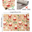 1 Roll 17inch x590inch  Christmas Gift Wrapping Paper kraft paper Xmas Wrapping Paper Rolls for Christmas Gift Boxes Wrap