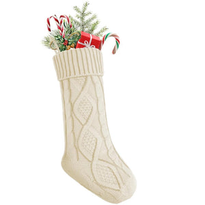 Christmas Big Stocking 45CM Knitted Stocking, Used For Hanging Christmas Trees, Family Party Decoration, Available In Colors