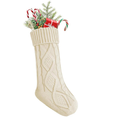 Christmas Big Stocking 45CM Knitted Stocking, Used For Hanging Christmas Trees, Family Party Decoration, Available In Colors