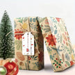 1 Roll 10m Large Size Christmas Theme Gift Wrapping Paper Plant Leaves Flowers Decoration Kraft Paper DIY Gift Packaging Supplies