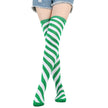 Christmas Stockings Over Knee Long High Socks Women Halloween Striped Stockings Dance Cosplay Performance Solid Colors Leggings