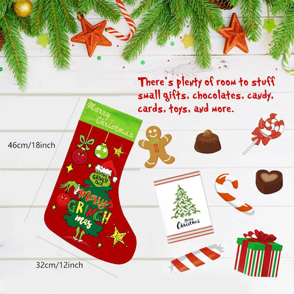 Christmas Stocking Set Of 4 High Quality Christmas Decorations Christmas Gift Socks For  18x12 Inch Large Xmas Stocking For Kids