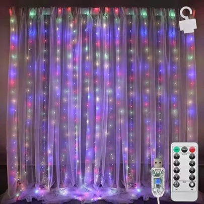 christmas lights decorations lamp holiday lighting USB Holiday Curtain Garland Lamp fairy lights lights decoration led light