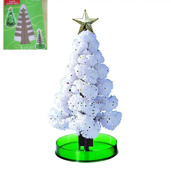 3 Types 14cm Magic Growing Christmas Tree DIY Fun Xmas Gift Toy for Adults Kids Home Festival Party Decor Props Mini Tree