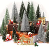3/15/30pcs Mini Christmas Trees, Trees with Wooden Base for Christmas Decor Christmas Party Home Table Craft Decorations