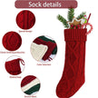 Christmas Big Stocking 45CM Knitted Stocking, Used For Hanging Christmas Trees, Family Party Decoration, Available In Colors