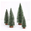 Mini Christmas Tree Decor with Snow Covered Pine DIY Ornaments Winter Snow Ornaments Trees for Xmas Party Home Party bar