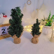 20cm-60cm Mini Christmas Trees Green With Linen Base Perfect Desktop Ornaments Store Window Displays Christmas Add Festive Touch