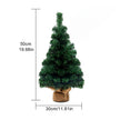 20cm-60cm Mini Christmas Trees Green With Linen Base Perfect Desktop Ornaments Store Window Displays Christmas Add Festive Touch