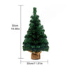 20cm-60cm Mini Christmas Trees Green With Linen Base Perfect Desktop Ornaments Store Window Displays Christmas Add Festive Touch