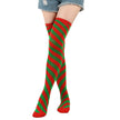 Christmas Stockings Over Knee Long High Socks Women Halloween Striped Stockings Dance Cosplay Performance Solid Colors Leggings