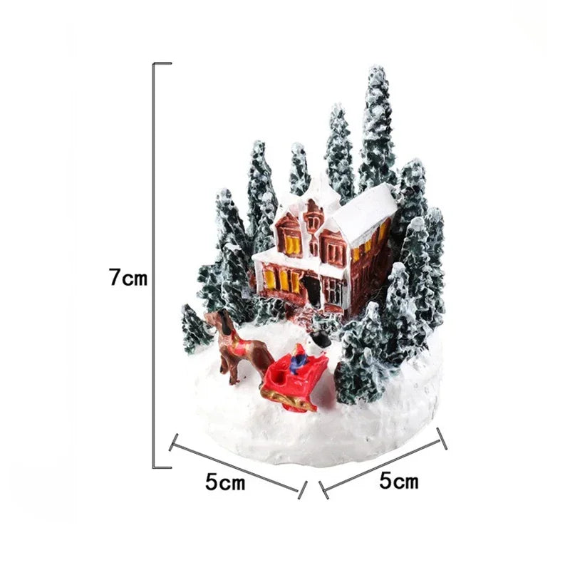 Christmas Decorations LED Night Lights Luminous Landscape House Children's Gift Christmas New Year Ornaments Festival Lighting