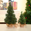 20cm-60cm Mini Christmas Trees Green With Linen Base Perfect Desktop Ornaments Store Window Displays Christmas Add Festive Touch