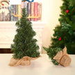 20cm-60cm Mini Christmas Trees Green With Linen Base Perfect Desktop Ornaments Store Window Displays Christmas Add Festive Touch