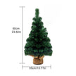 20cm-60cm Mini Christmas Trees Green With Linen Base Perfect Desktop Ornaments Store Window Displays Christmas Add Festive Touch