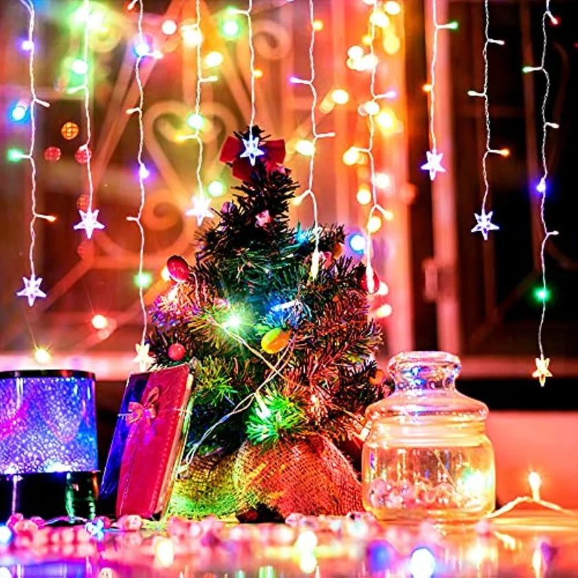 Christmas Decoration Lights Outdoor 20m 864 LED Street Garlands Icicle Lights Outdoor Waterproof Curtain Fairy String Light