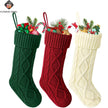 Christmas Big Stocking 45CM Knitted Stocking, Used For Hanging Christmas Trees, Family Party Decoration, Available In Colors