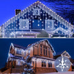 Christmas Decoration Lights Outdoor 20m 864 LED Street Garlands Icicle Lights Outdoor Waterproof Curtain Fairy String Light