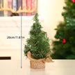 20cm-60cm Mini Christmas Trees Green With Linen Base Perfect Desktop Ornaments Store Window Displays Christmas Add Festive Touch
