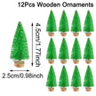 8/12pcs Mini Wooden Christmas Trees Artificial Christmas Tree for Xmas Tabletop Ornaments Christmas Decorations 2025 Navidad